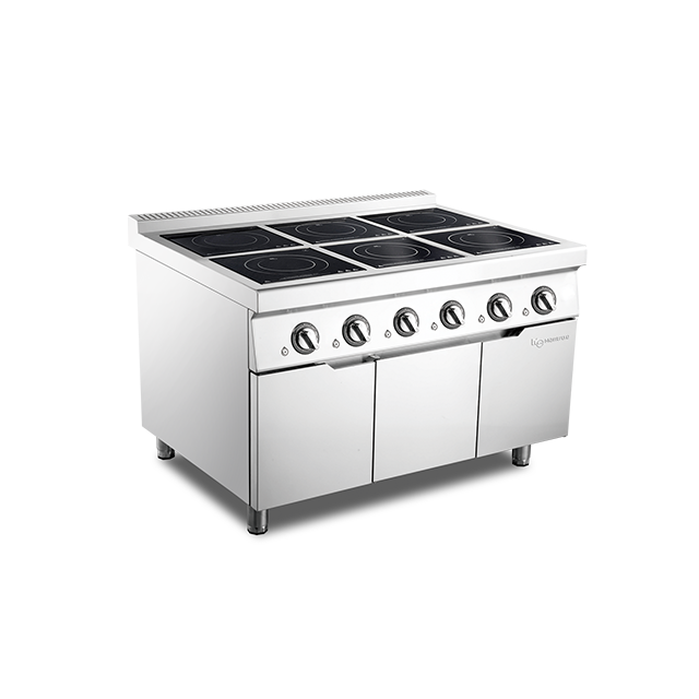 Cocina plana de inducción comercial de 6 quemadores 3,5 KW*6 